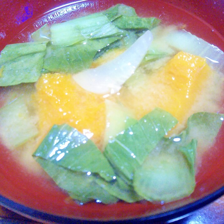 青梗菜&南瓜の味噌汁